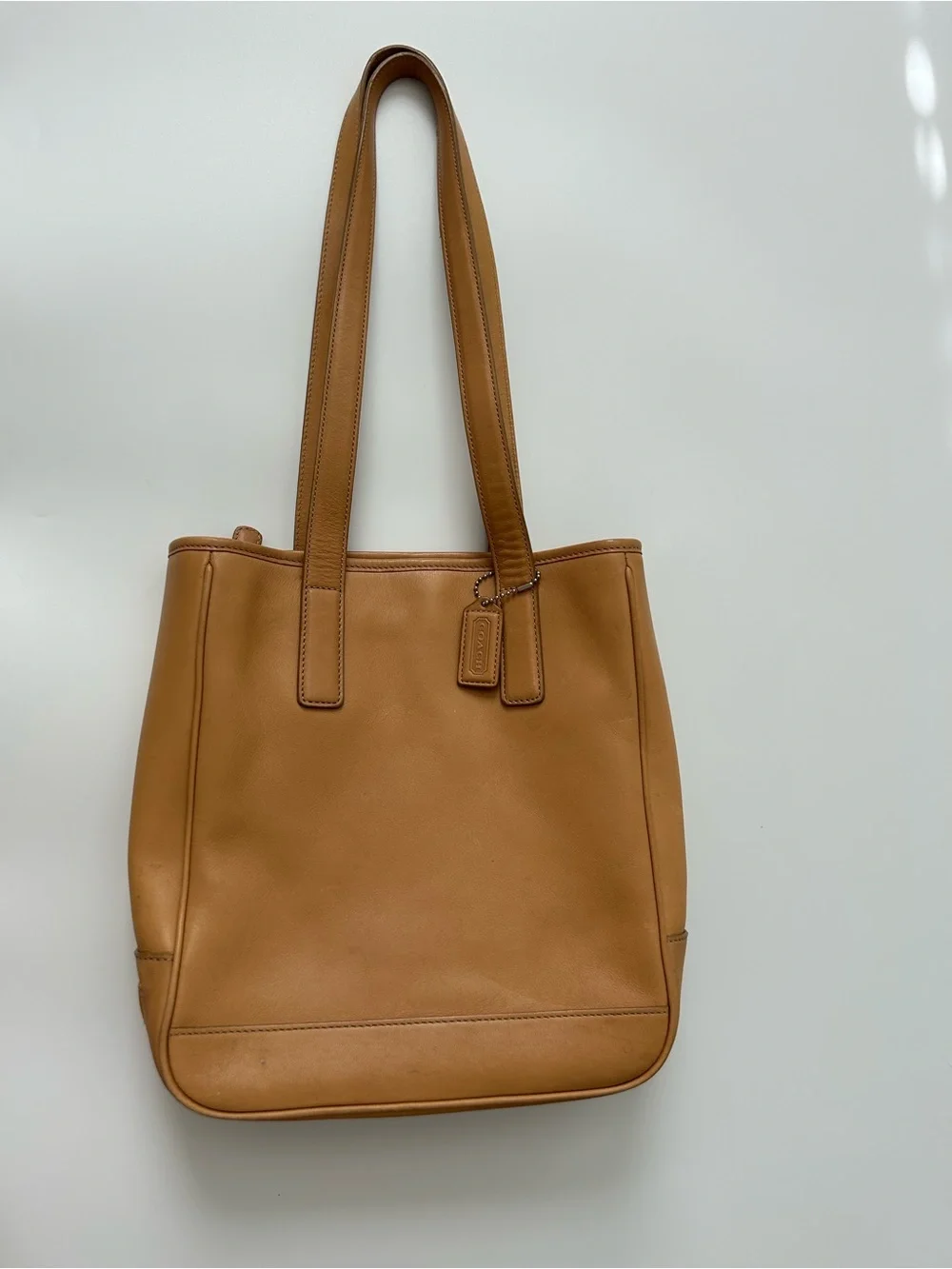 Vintage Coach Hamptons Lunch Tote Satchel 7776 Camel Glove-Tanned Leather Y2K 90